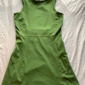 Mono B Sz S DRI FIT green tank dress with back zipper pocket! NWT